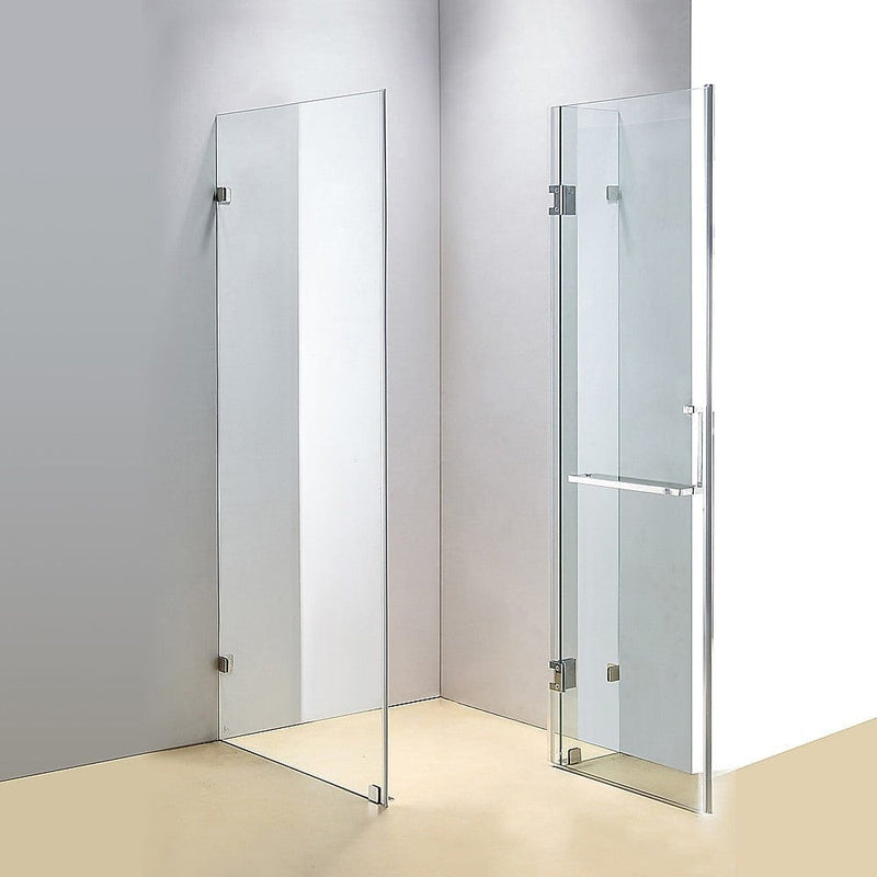 900 x 1000mm Frameless 10mm Glass Shower Screen By Della Francesca