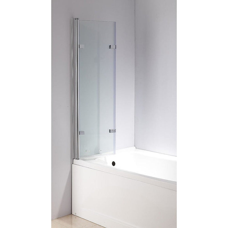 3 Fold Chrome Folding Bath Shower Screen Door Panel 1300mm x 1400mm