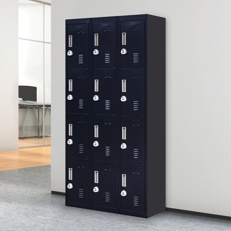 12-Door Locker for Office Gym Shed School Home Storage