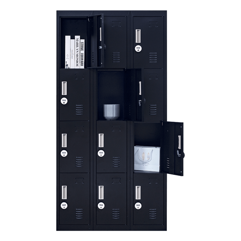 12-Door Locker for Office Gym Shed School Home Storage