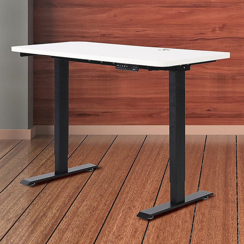 Palermo Standing Desk Sit Stand Height Adjustable Motorised 120cm Table Dual Motor