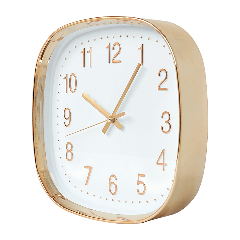 Modern Wall Clock Silent Non-Ticking Quartz Battery Operated Gold