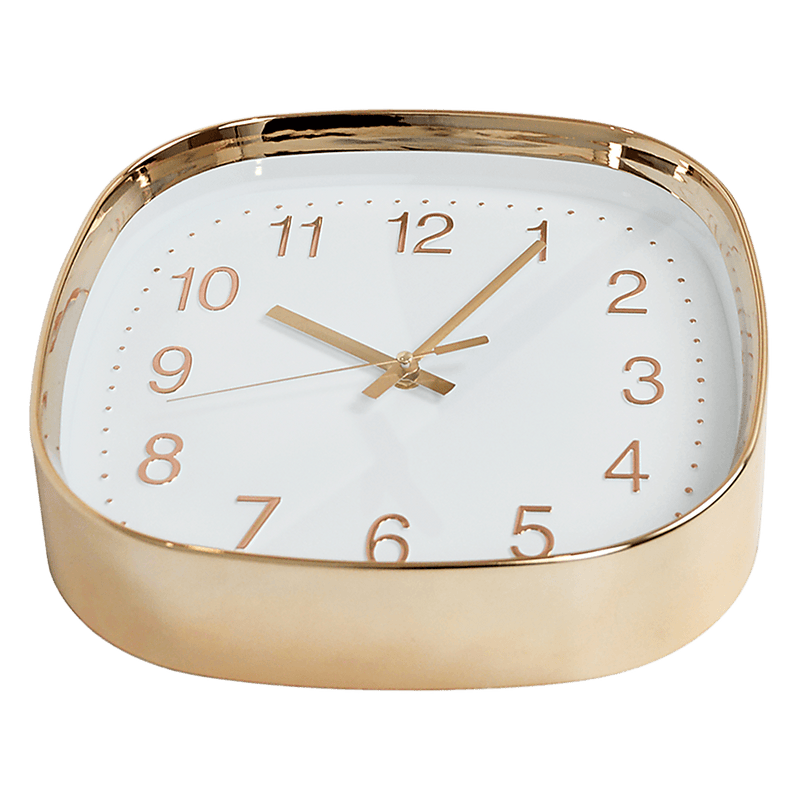 Modern Wall Clock Silent Non-Ticking Quartz Battery Operated Gold