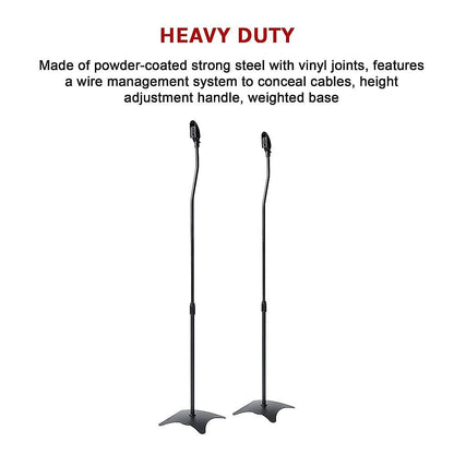 2pcs Speaker Stands Stand Rear Surround Sound Satellite Speakers Adjustable