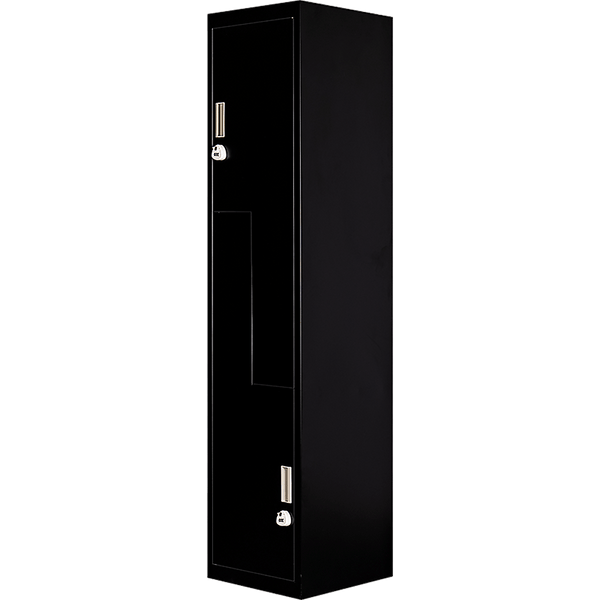 Black Two-Door L-shaped Office Gym Shed Storage Lockers