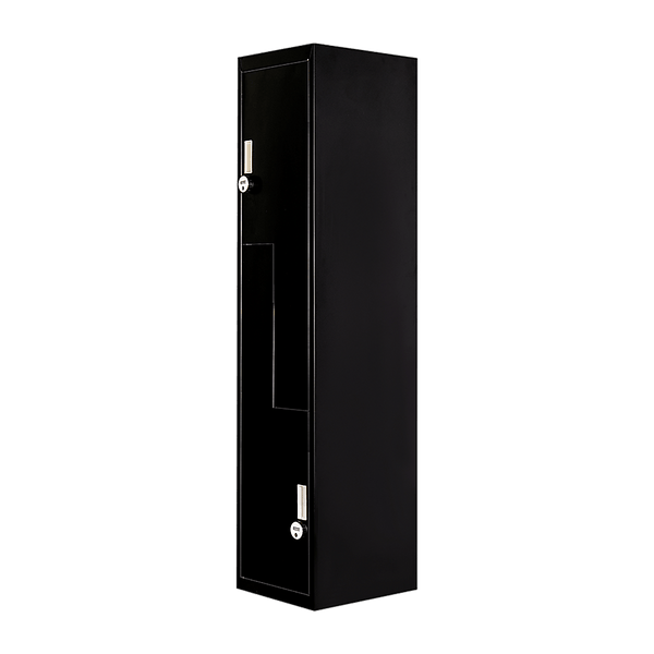 Black Two-Door L-shaped Office Gym Shed Storage Lockers