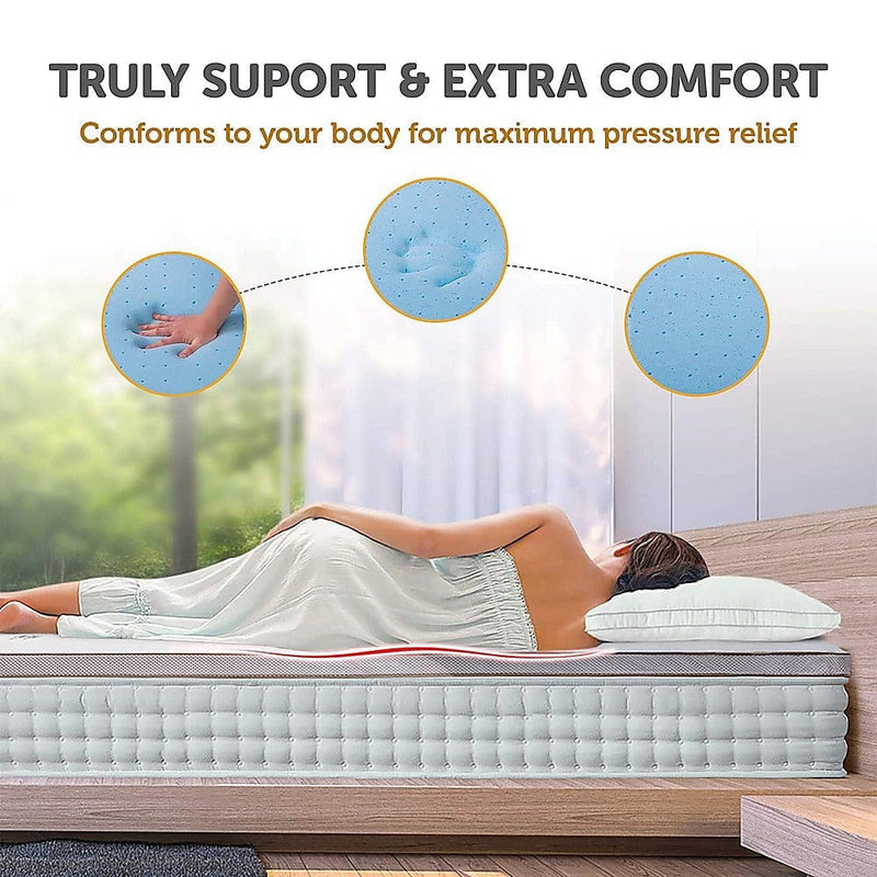 Palermo King Memory Foam Mattress Topper Cooling Gel Infused CertiPUR Approved