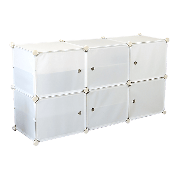 White Cube DIY Shoe Cabinet Rack Storage Portable Stackable Organiser Stand