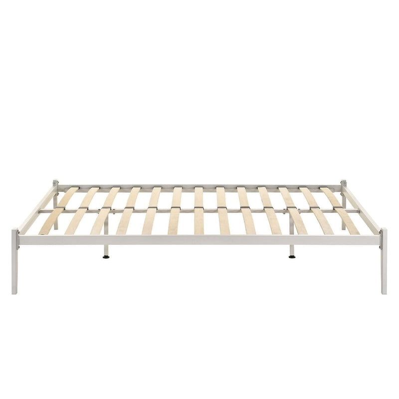 Metal Bed Base Frame Platform Foundation White - King