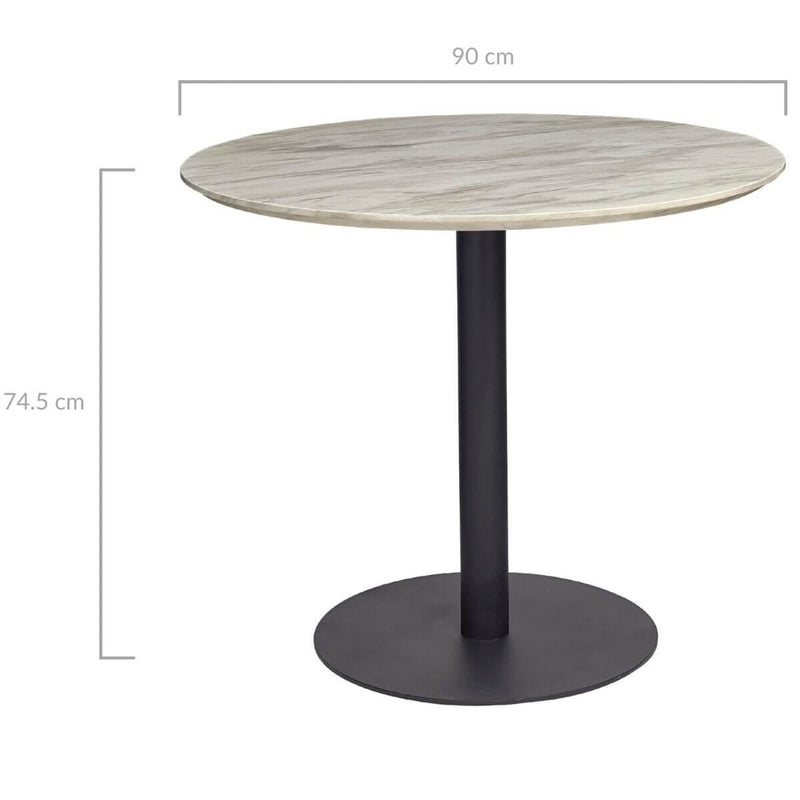 Tyler Black Mid-Century Design Round Dining Table