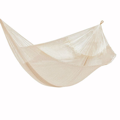 Mayan Legacy Queen Size Super Nylon Mexican Hammock in Cream Colour