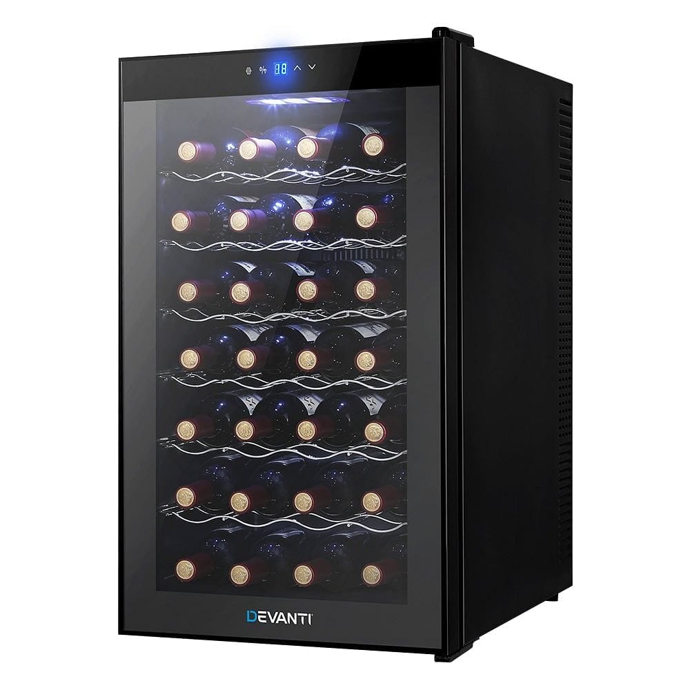 Devanti Wine Fridge Cooler 28 Bottles