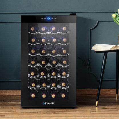 Devanti Wine Fridge Cooler 28 Bottles