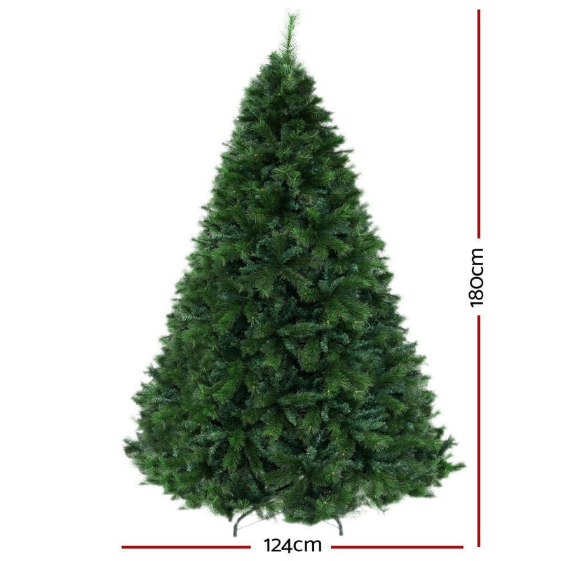 Jingle Jollys Christmas Tree 1.8M Xmas Tree Decorations Pine Needles 1024 Tips