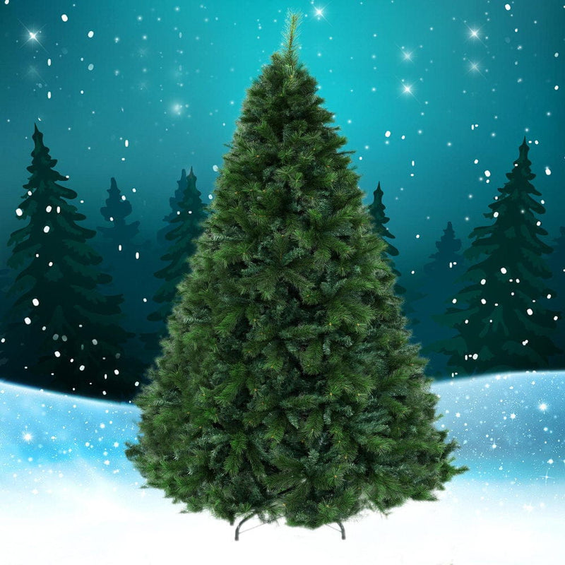 Jingle Jollys Christmas Tree 2.4M Xmas Tree Decorations Pine Needles 2100 Tips