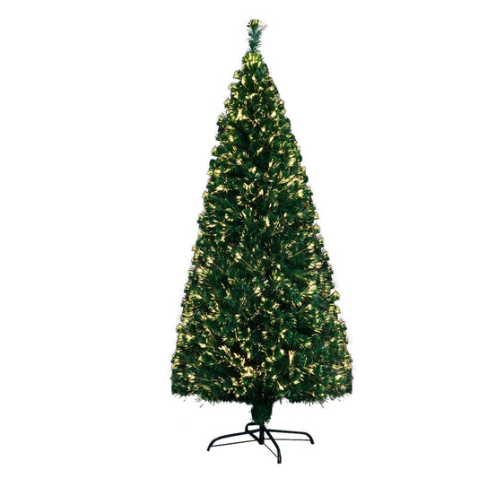 Jingle Jollys 1.8m Christmas Tree Optic Fibre LED Xmas tree Warm White