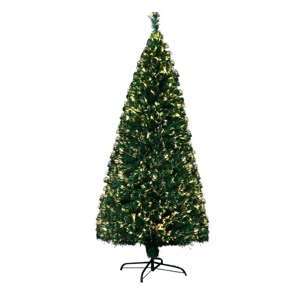 Jingle Jollys 1.8m Christmas Tree Optic Fibre LED Xmas tree Warm White