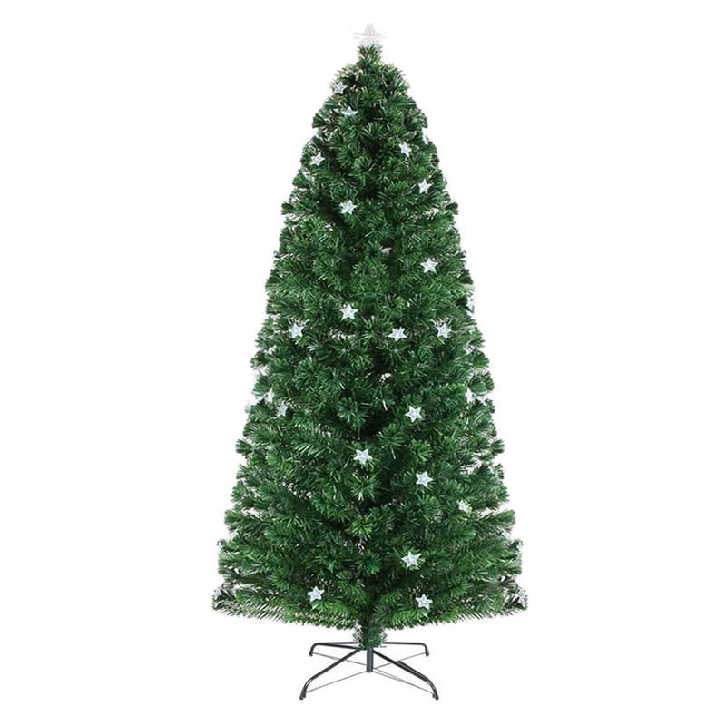 Jingle Jollys 2.1M 7FT LED Christmas Tree Xmas Optic Fiber Multi Colour Lights