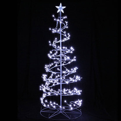 Jingle Jollys Christmas Tree 1.8M 6FT LED Xmas Decoration Cold White Lights