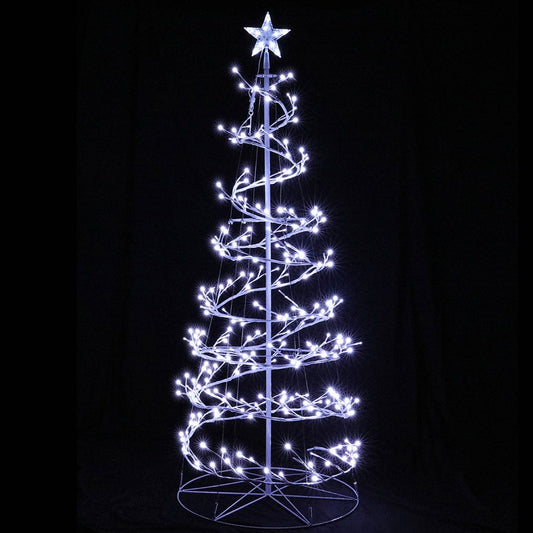 Jingle Jollys Christmas Tree 1.8M 6FT LED Xmas Decoration Cold White Lights