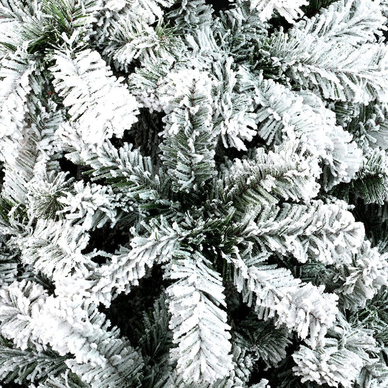 Jingle Jollys Christmas Tree 2.4m Snow Flocked Xmas Tree Decorations 1291 Tips