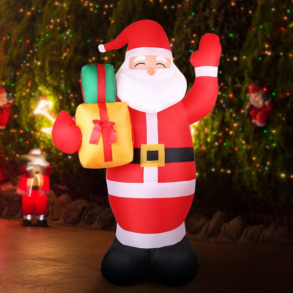 Jingle Jollys Christmas Inflatable Santa 2.4M Illuminated Decorations