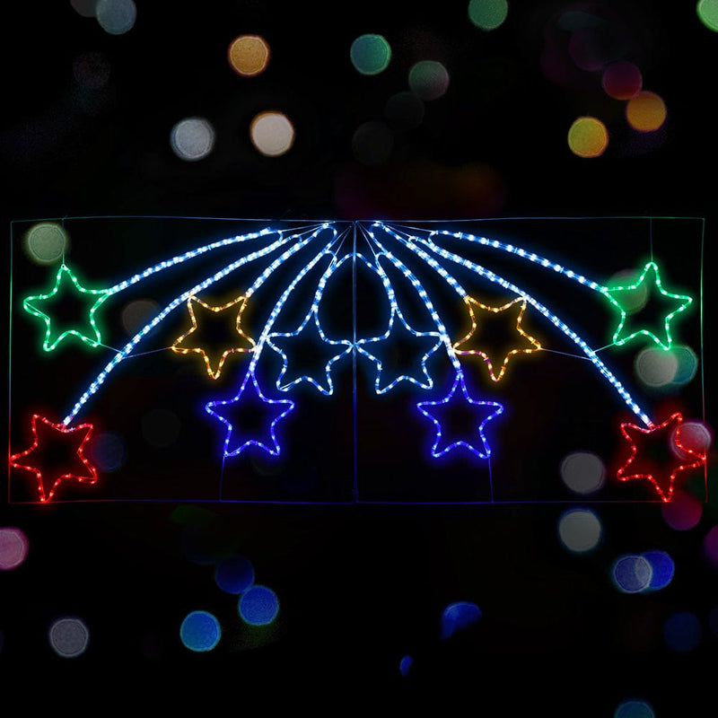 Jingle Jollys Christmas Motif Lights LED Star Fall Light Waterproof Outdoor Xmas