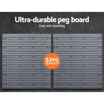 Giantz 44 Storage Bin Rack Wall Mounted Peg Board