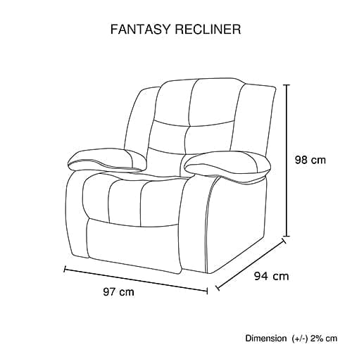 Fantasy Recliner Pu Leather 1R Black