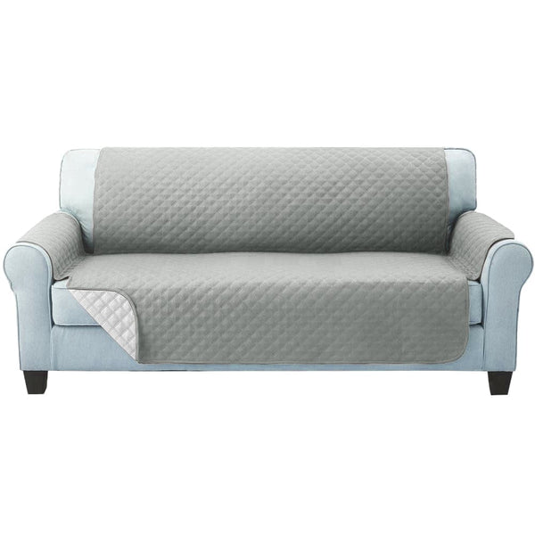 Artiss Sofa Cover Couch Covers 3 Seater Quilted Grey